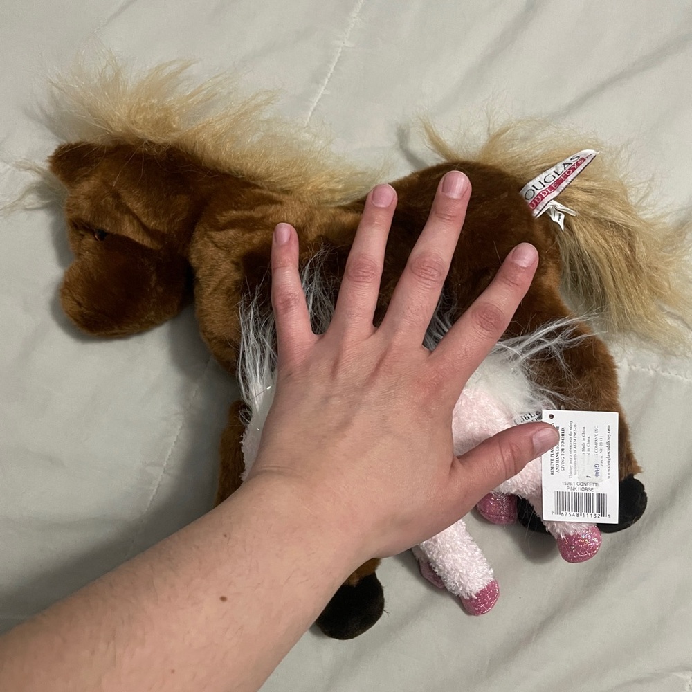 Douglas Plush Horse Toy Set - Brown & Pink - Picture 4 of 4
